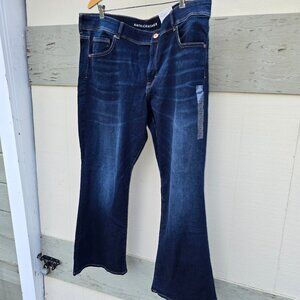 American Eagle Kick Boot Jeans Womens 24 Blue Low Rise Super Stretch Denim NWT